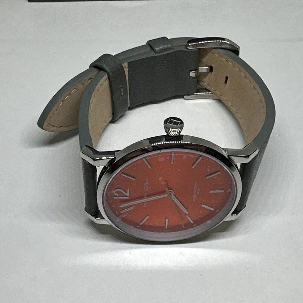 Filippo Loreti Unisex Gray Leather Straps Analog Dial Quartz Wrist Watch NSD34